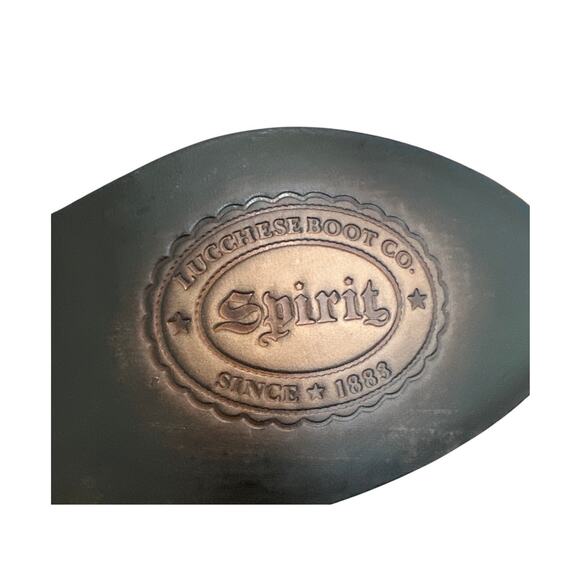 Lucchese Spirit Cowboy Boots Floral Tooled Leather Boots Size 8.5 Handcrafted - Picture 4 of 10